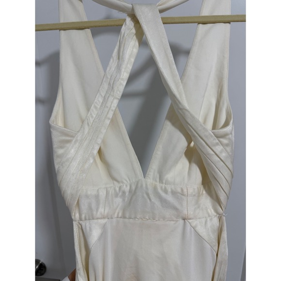 BCBGMAXAZRIA White Embellished Draped Mini Dress XXS - Picture 12 of 16